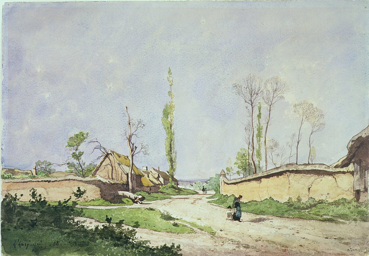 No.1534 A Village Road, Oiseme, 1888 av Henri Joseph Harpignies