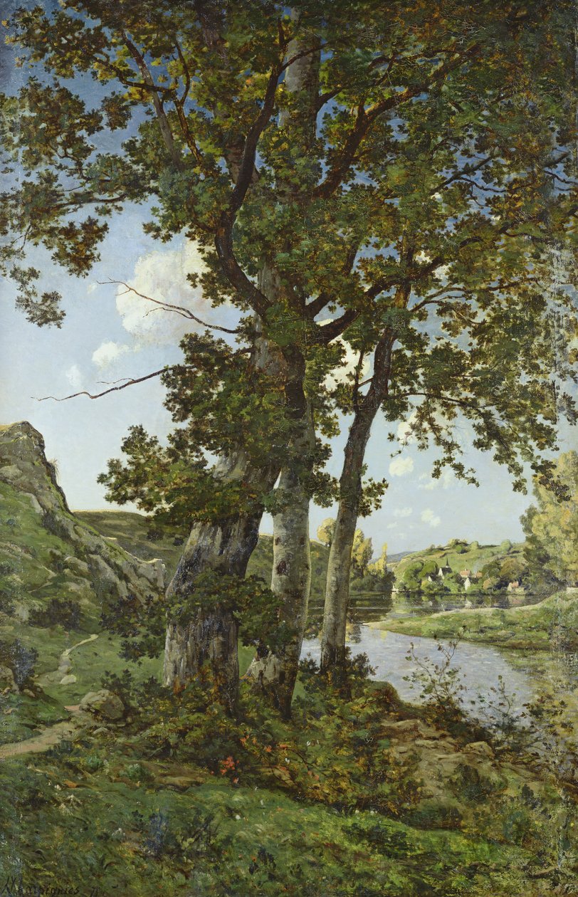 O Oaks o Chateau-Renard, 1875 swed av Henri Joseph Harpignies