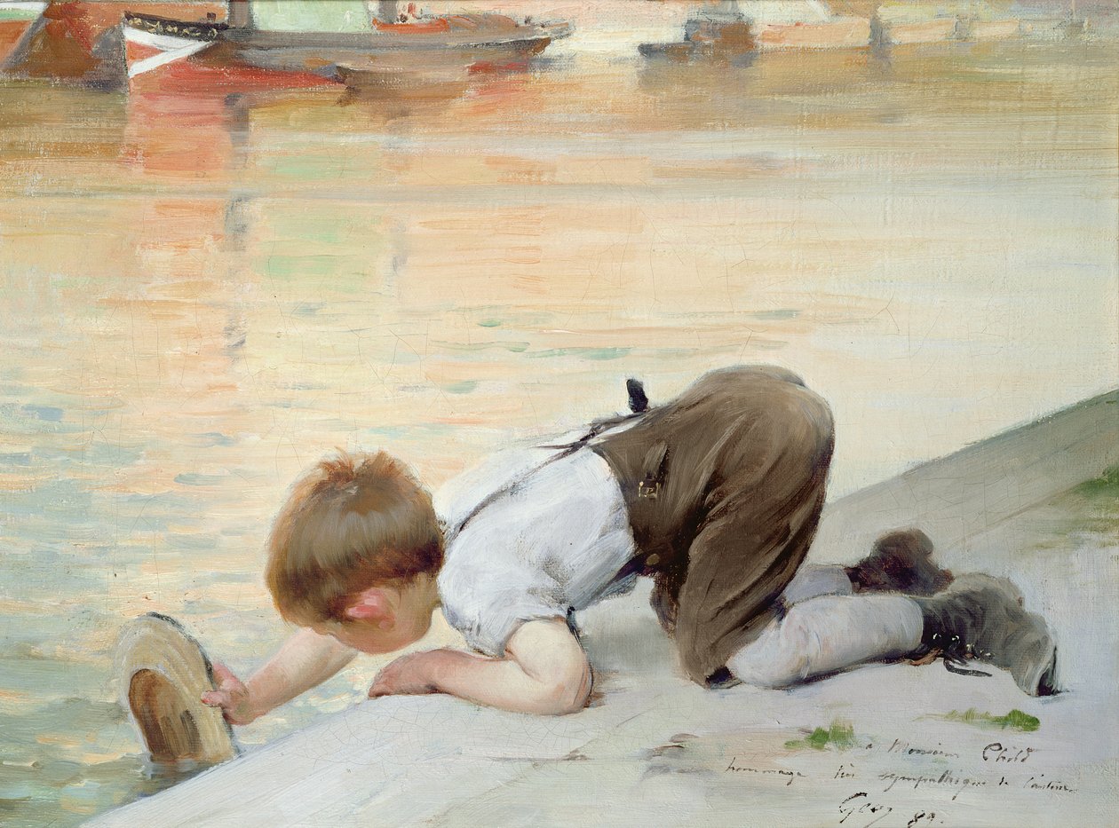 Vid kajen av Henri Jules Jean Geoffroy