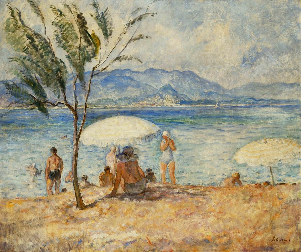 Badgäster; Badgäster, av Henri Lebasque
