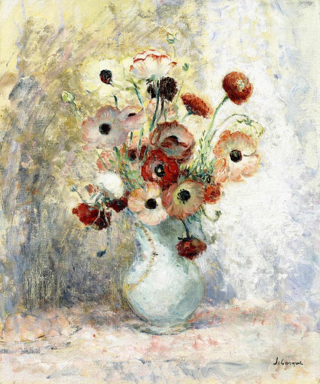 Bukett av anemoner, av Henri Lebasque
