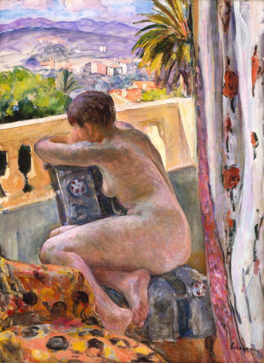 Nude At The Window (olja på duk) av Henri Lebasque