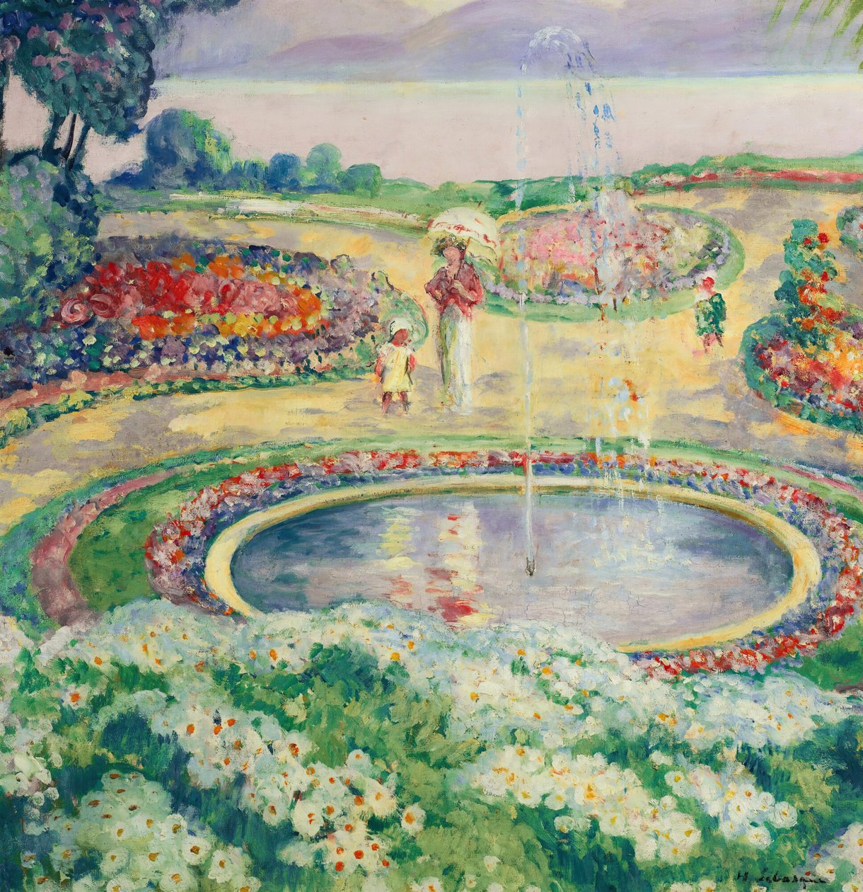 Blomsterträdgården. av Henri Lebasque