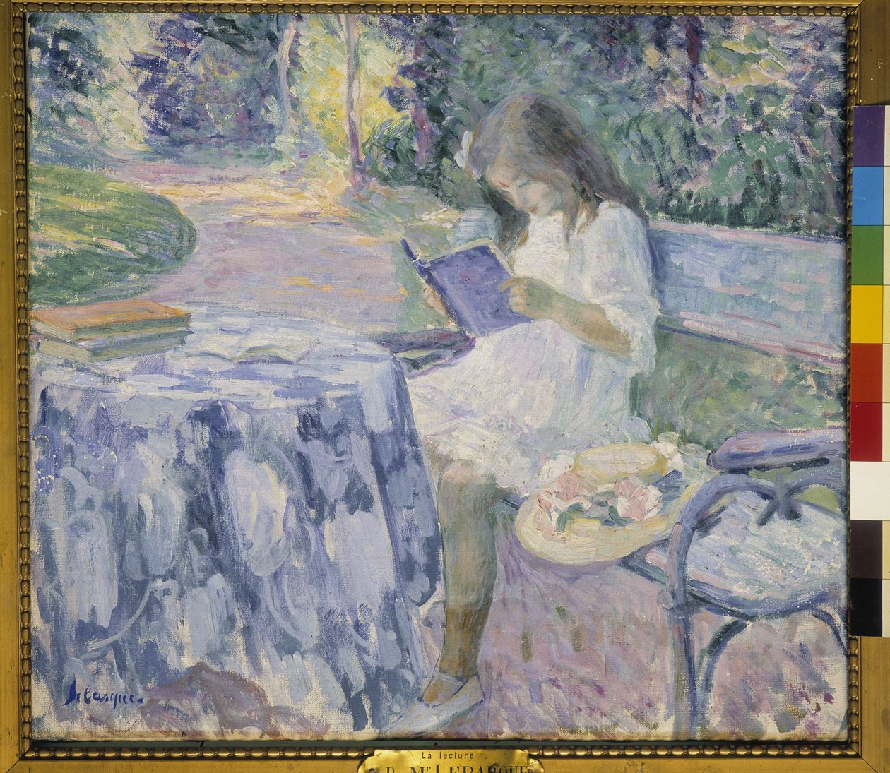 The Reader (olja på duk) av Henri Lebasque