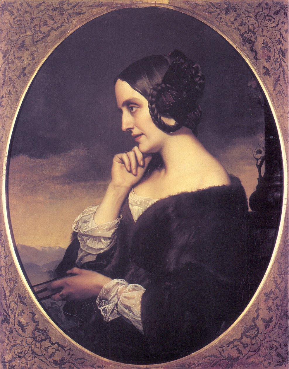 Porträtt av Marie dAgoult 1805-1876, 1843 av Henri Lehmann