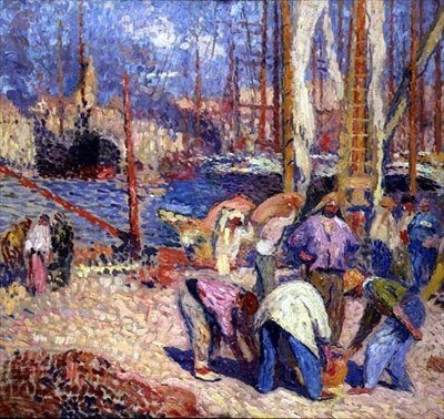 Marseille (olja på duk) av Henri Martin