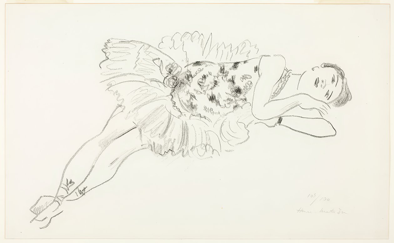 Liggande dansare, från Ten Dancers av Henri Matisse