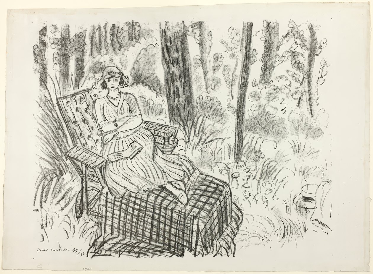 Flicka på en schäslong av Henri Matisse
