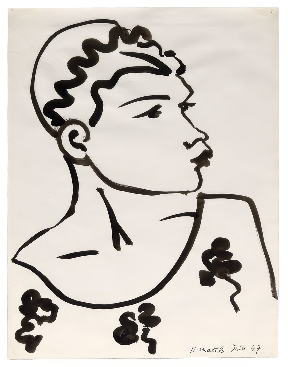 Huvud av Henri Matisse