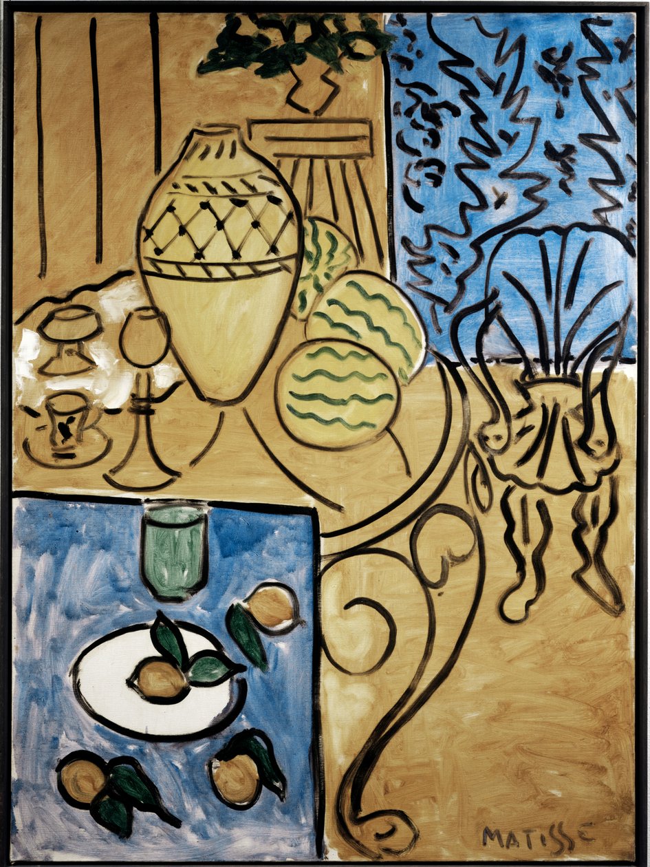 Interiör, gul och blå av Henri Matisse