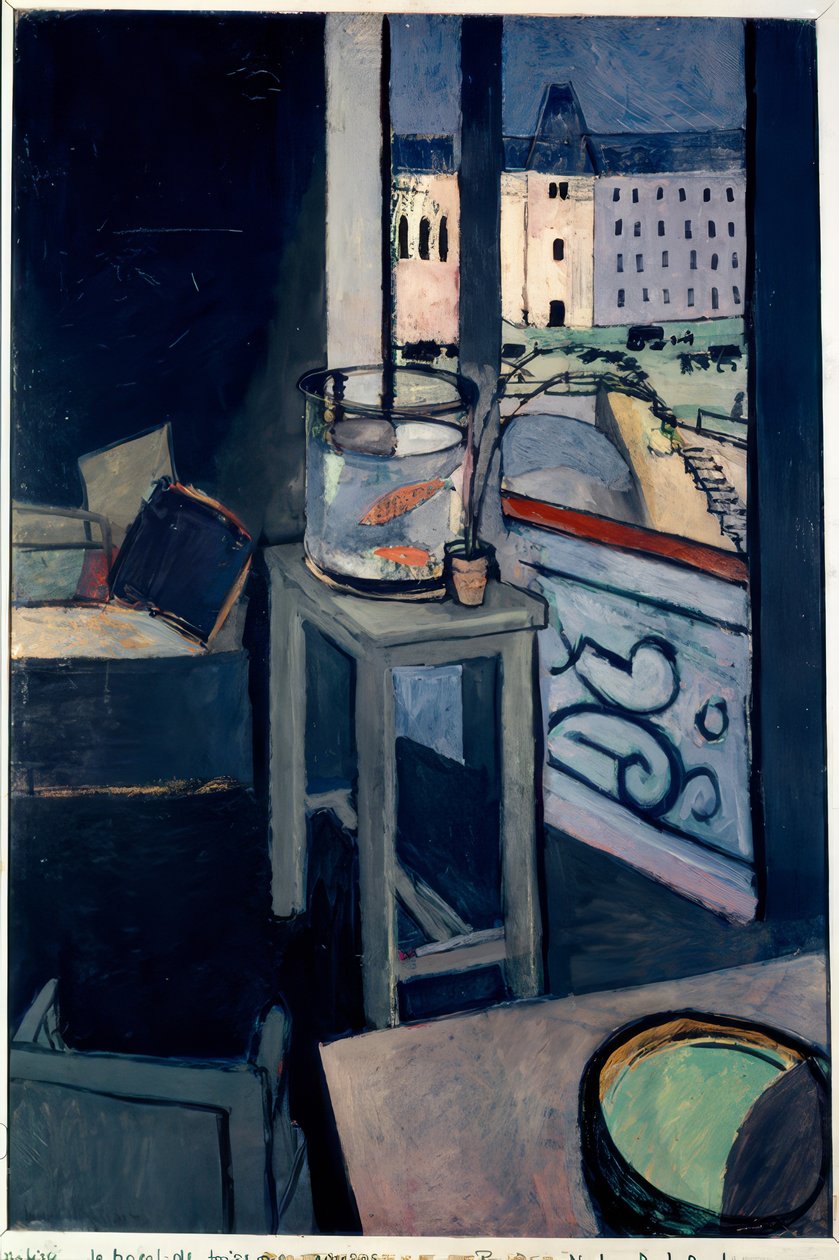 Interiör, guldfiskskål av Henri Matisse