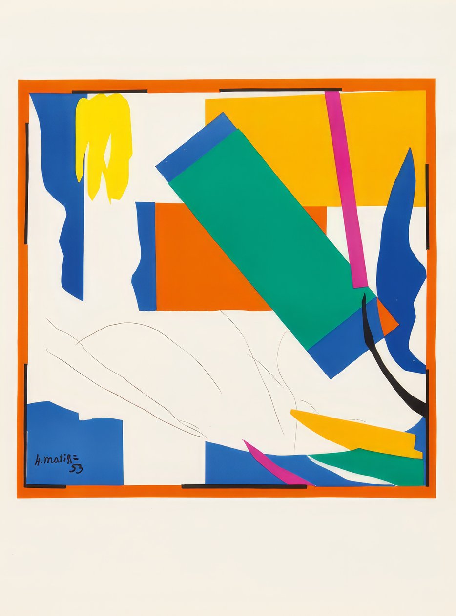 Sammanställning av åtta färglitografier av Henri Matisse