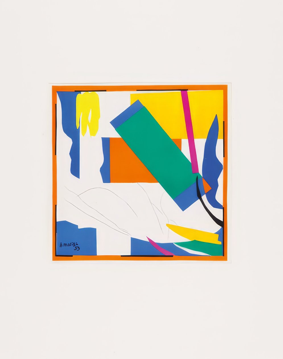 Sammanställning av åtta färglitografier av Henri Matisse