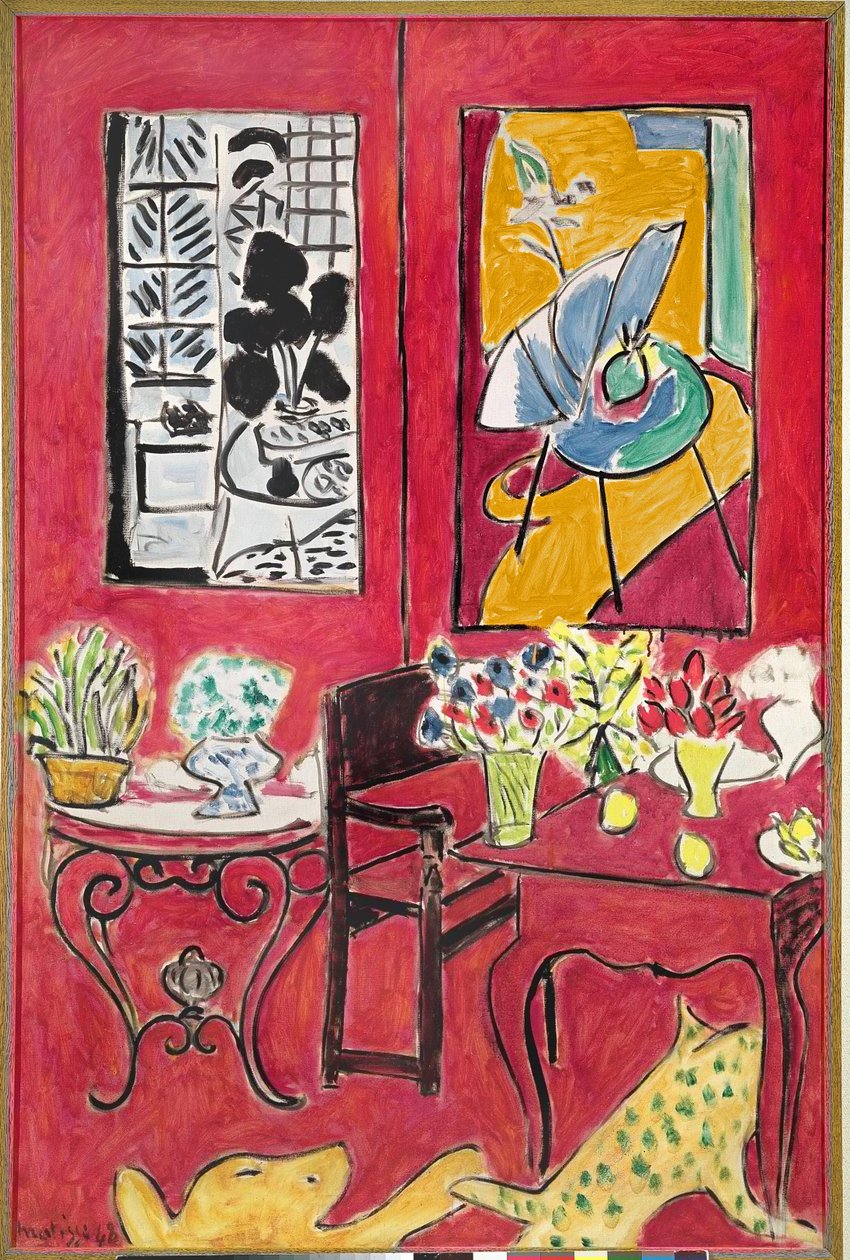 Stor röd interiör av Henri Matisse