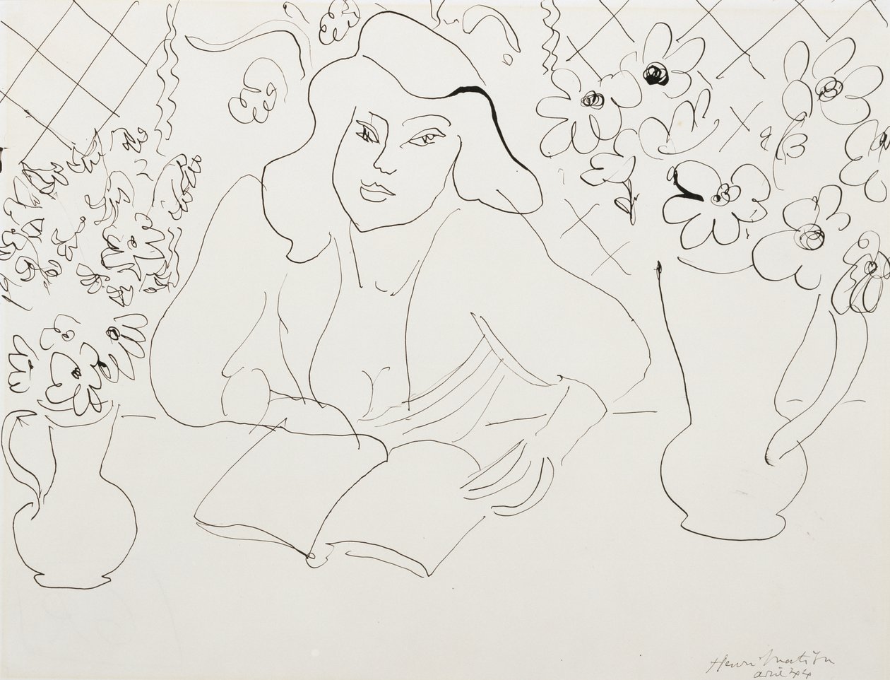 Modell med bok av Henri Matisse