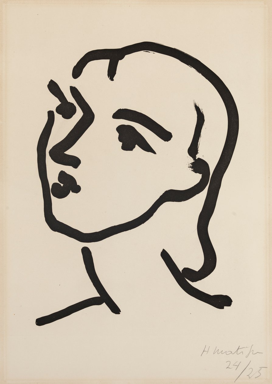 Nadia med rakt hår av Henri Matisse
