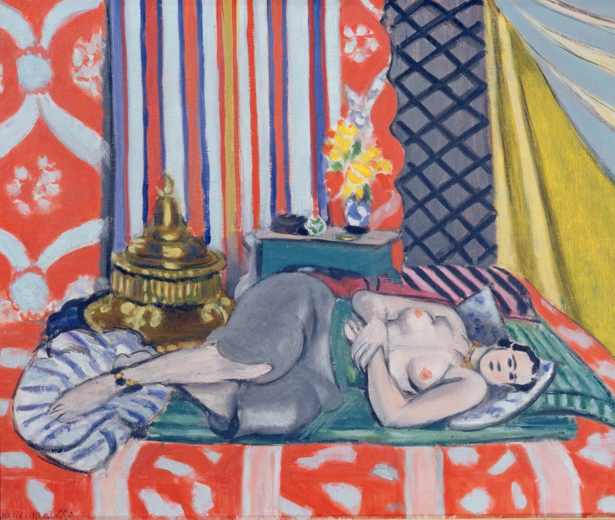 Odalisque i grå culottebyxor av Henri Matisse
