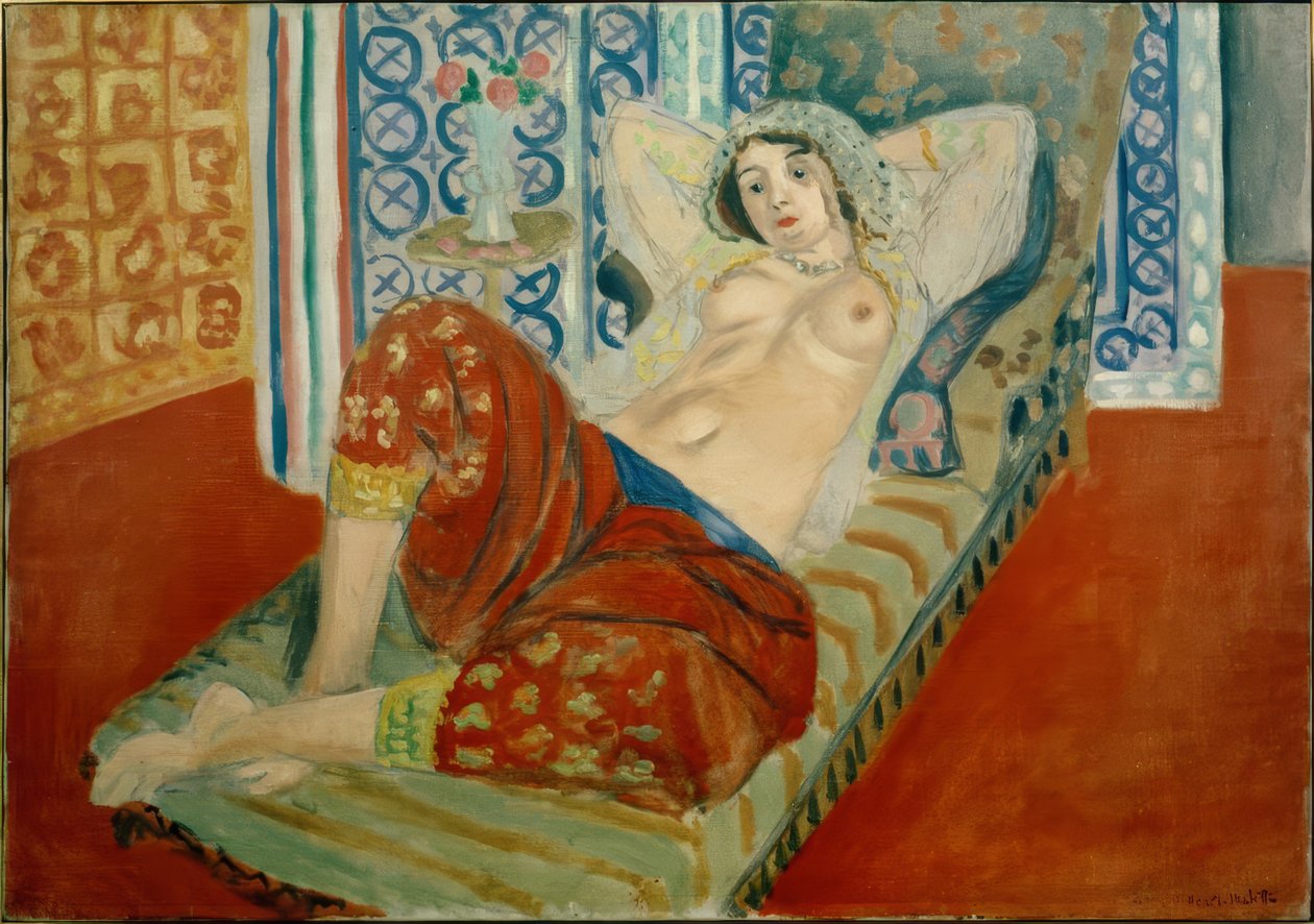 Odalisque med röda strumpbyxor av Henri Matisse