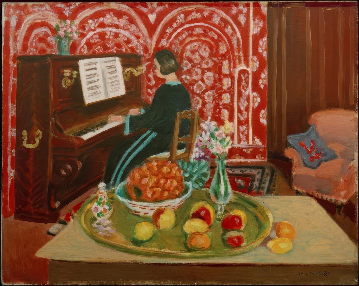 Pianist och stilleben av Henri Matisse