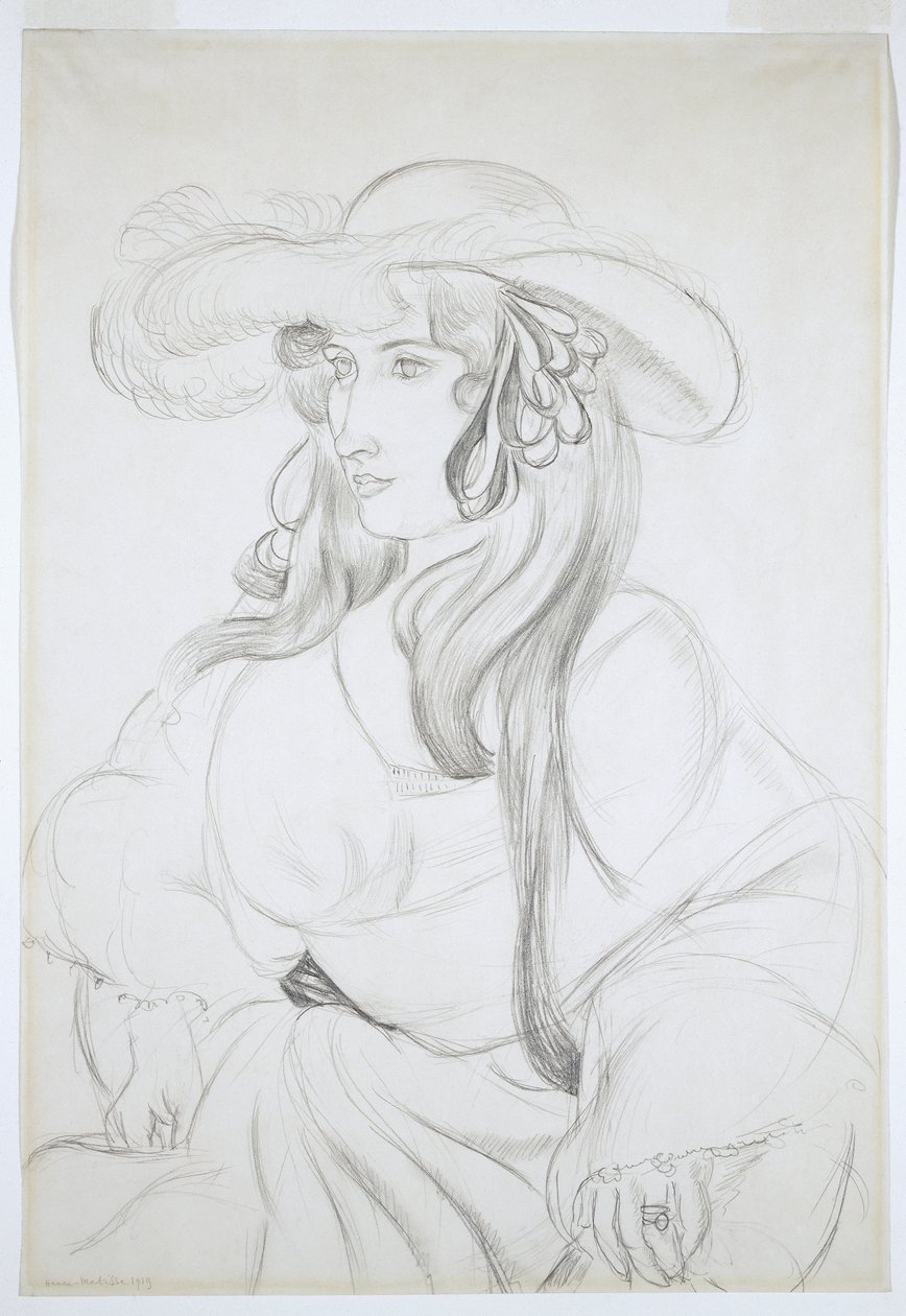 Hatt med fjäderdräkt av Henri Matisse