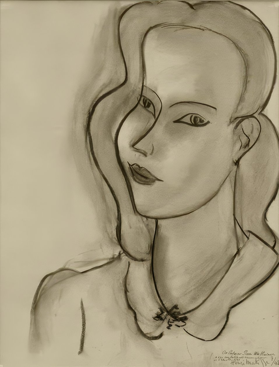 Porträtt av en kvinna av Henri Matisse