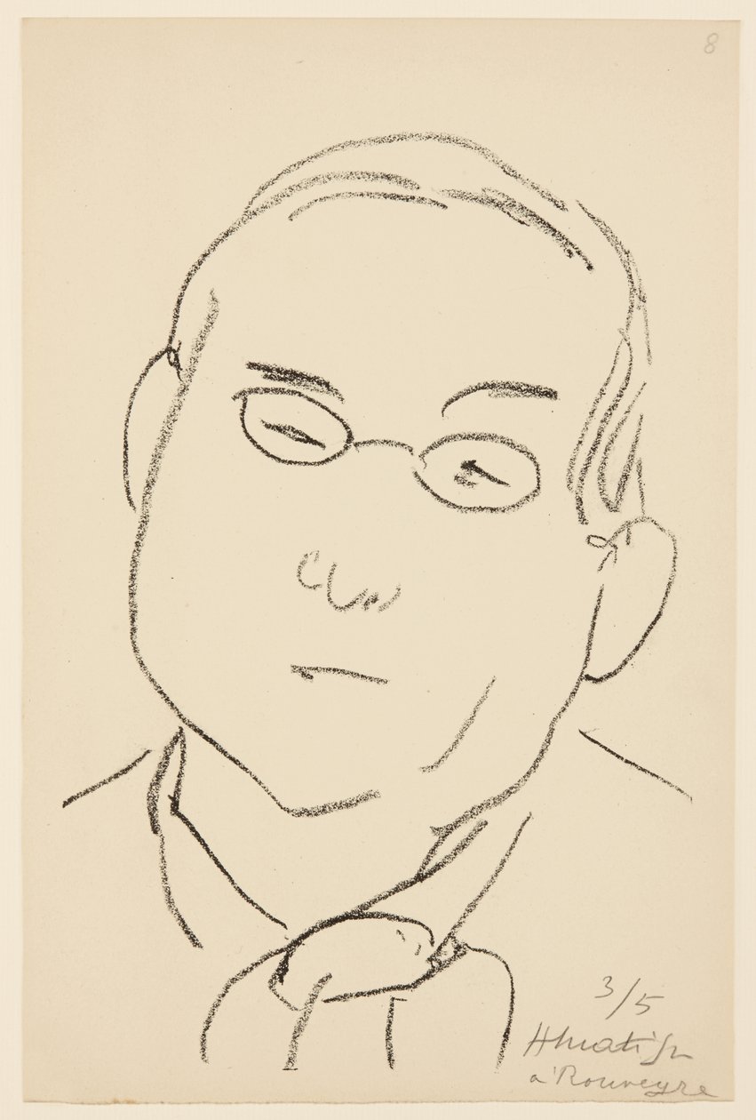 Porträtt av Paul Léautaud av Henri Matisse