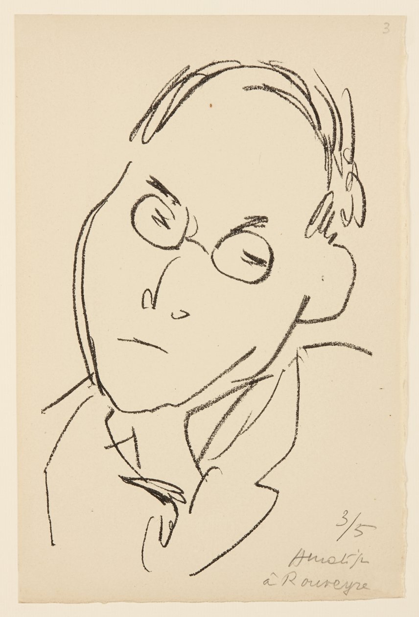Porträtt av Paul Léautaud av Henri Matisse