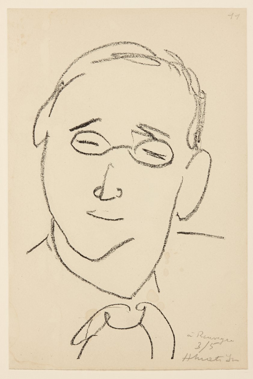 Porträtt av Paul Léautaud av Henri Matisse