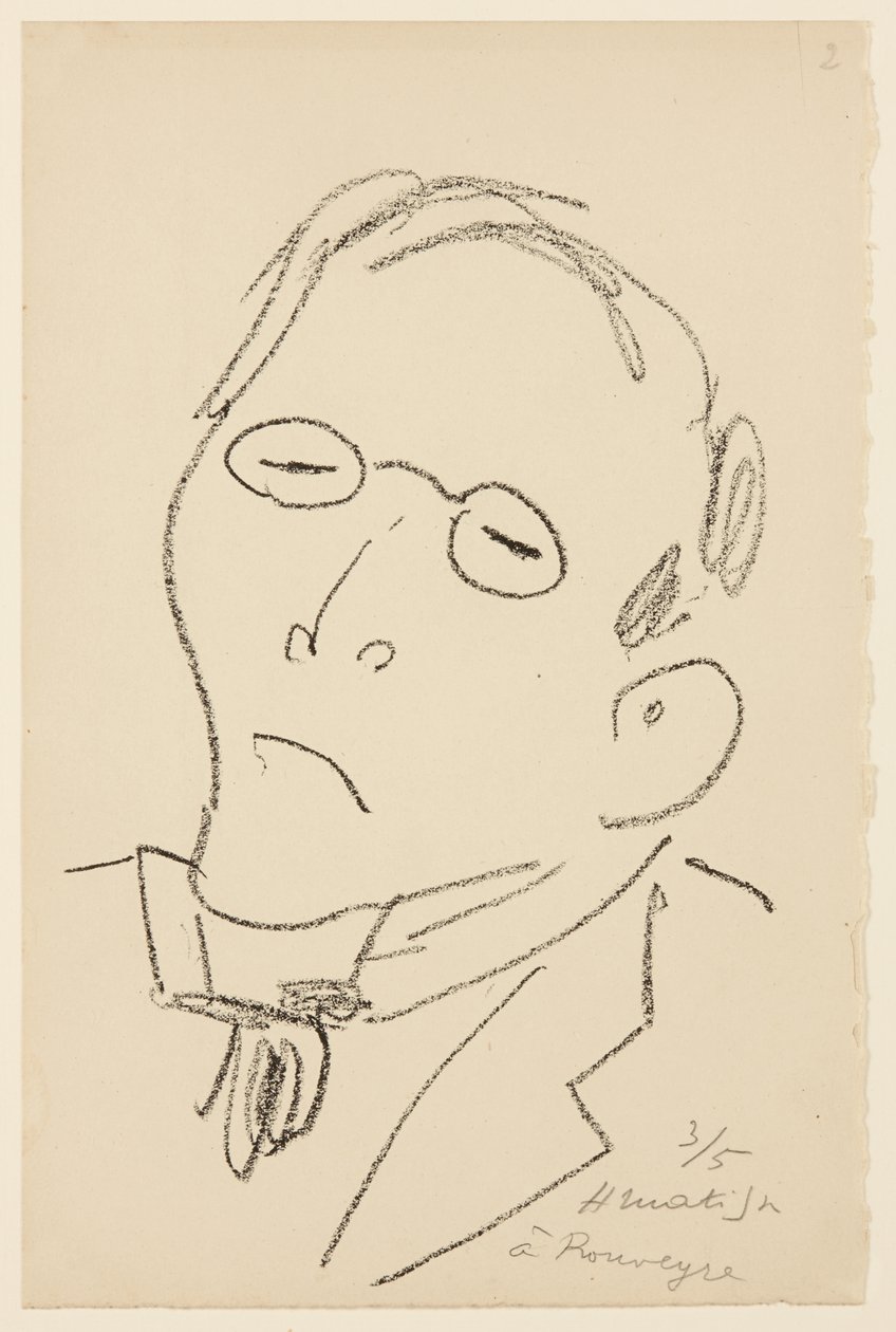 Porträtt av Paul Léautaud av Henri Matisse