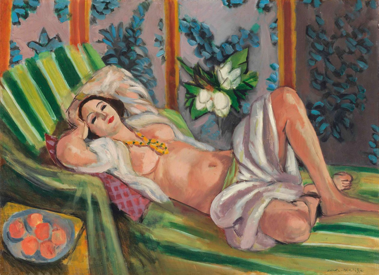Liggande Odalisque med Magnolior av Henri Matisse
