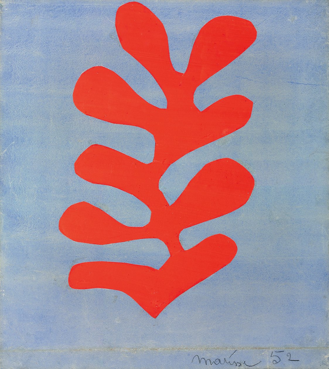 Rödalger på himmelsblå bakgrund av Henri Matisse