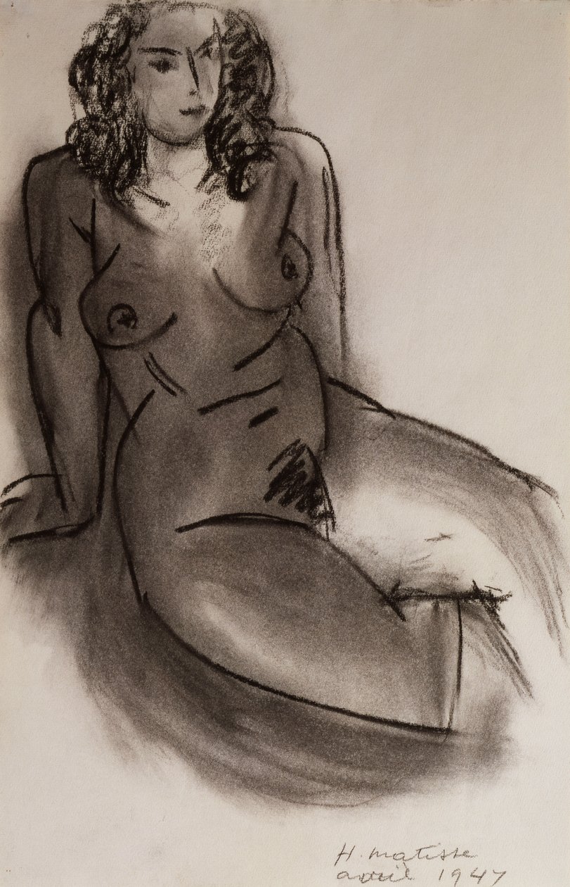 Sittande naken kvinna av Henri Matisse