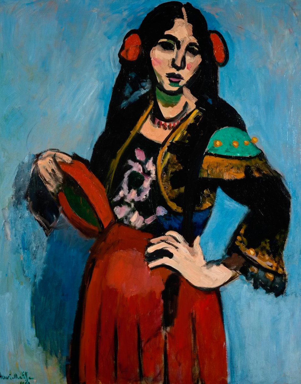 Spansk kvinna med tamburin av Henri Matisse