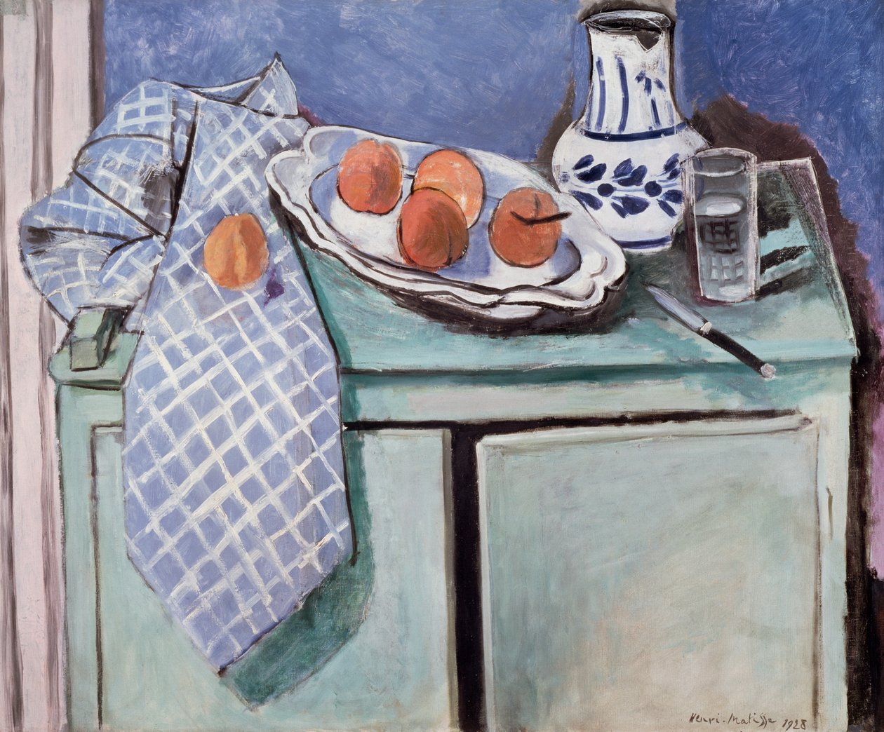 Stilleben på en grön skänk av Henri Matisse