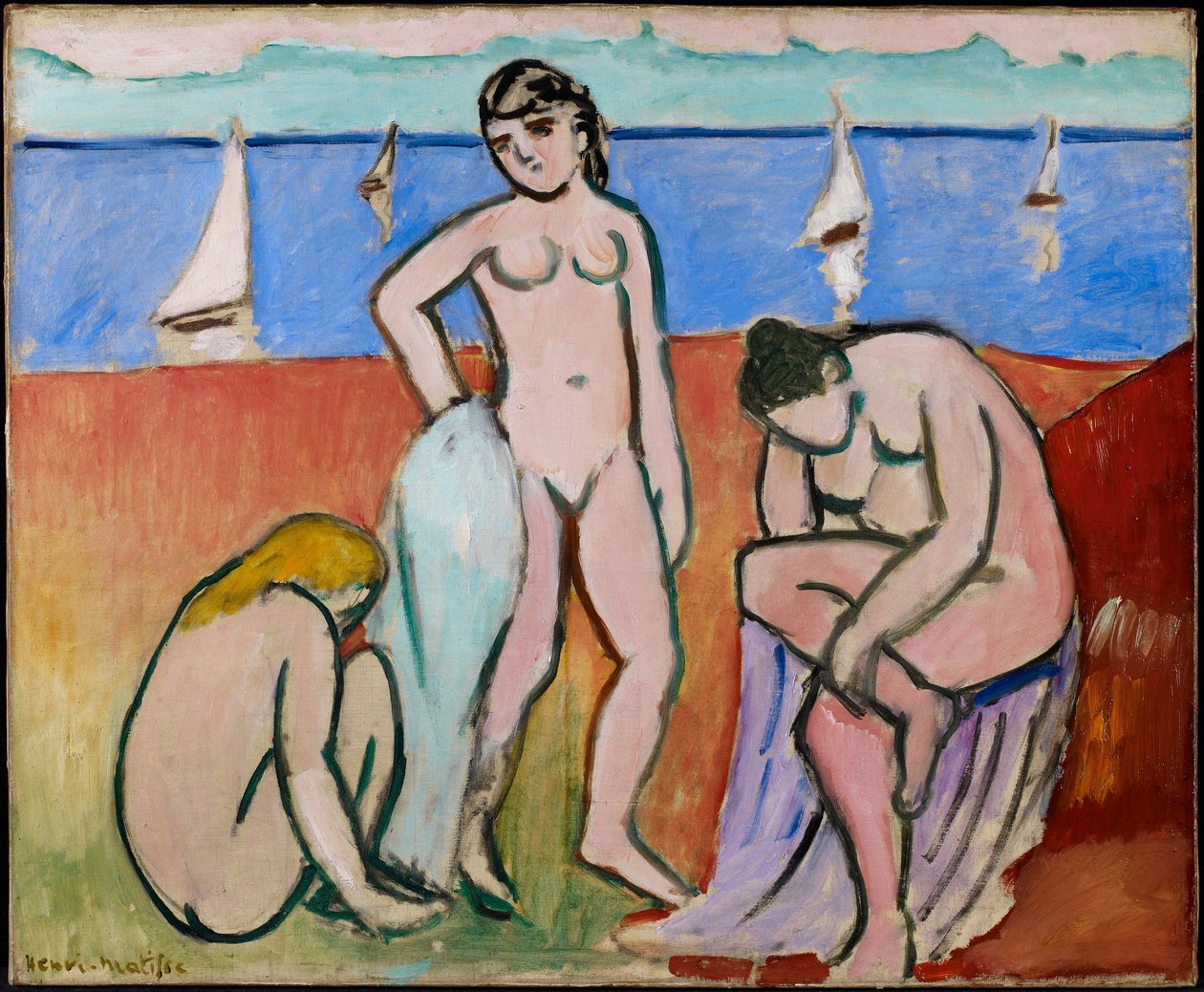 Tre badande av Henri Matisse