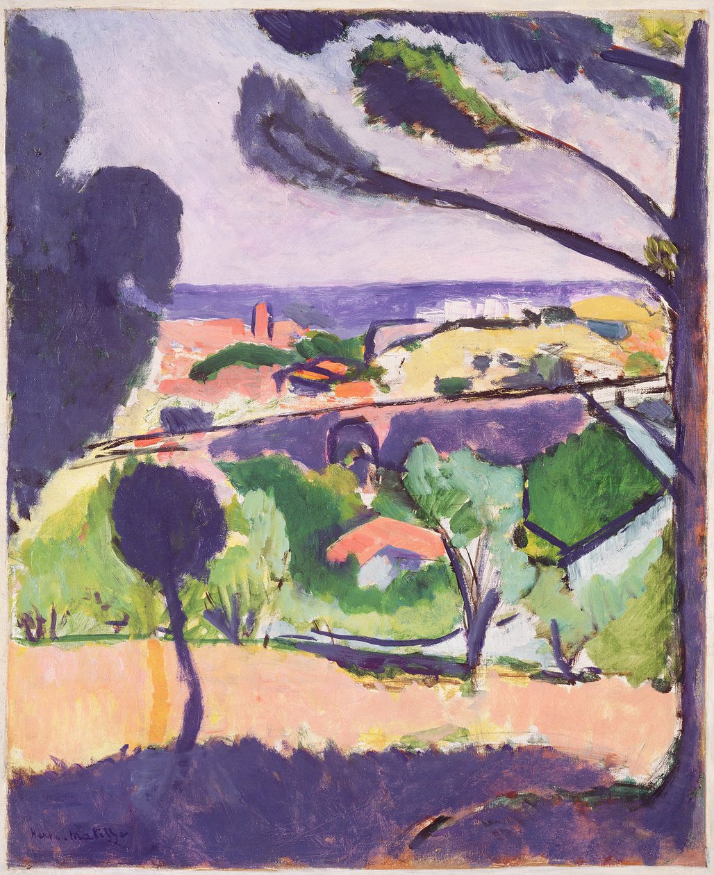 Utsikt över Collioure och havet av Henri Matisse
