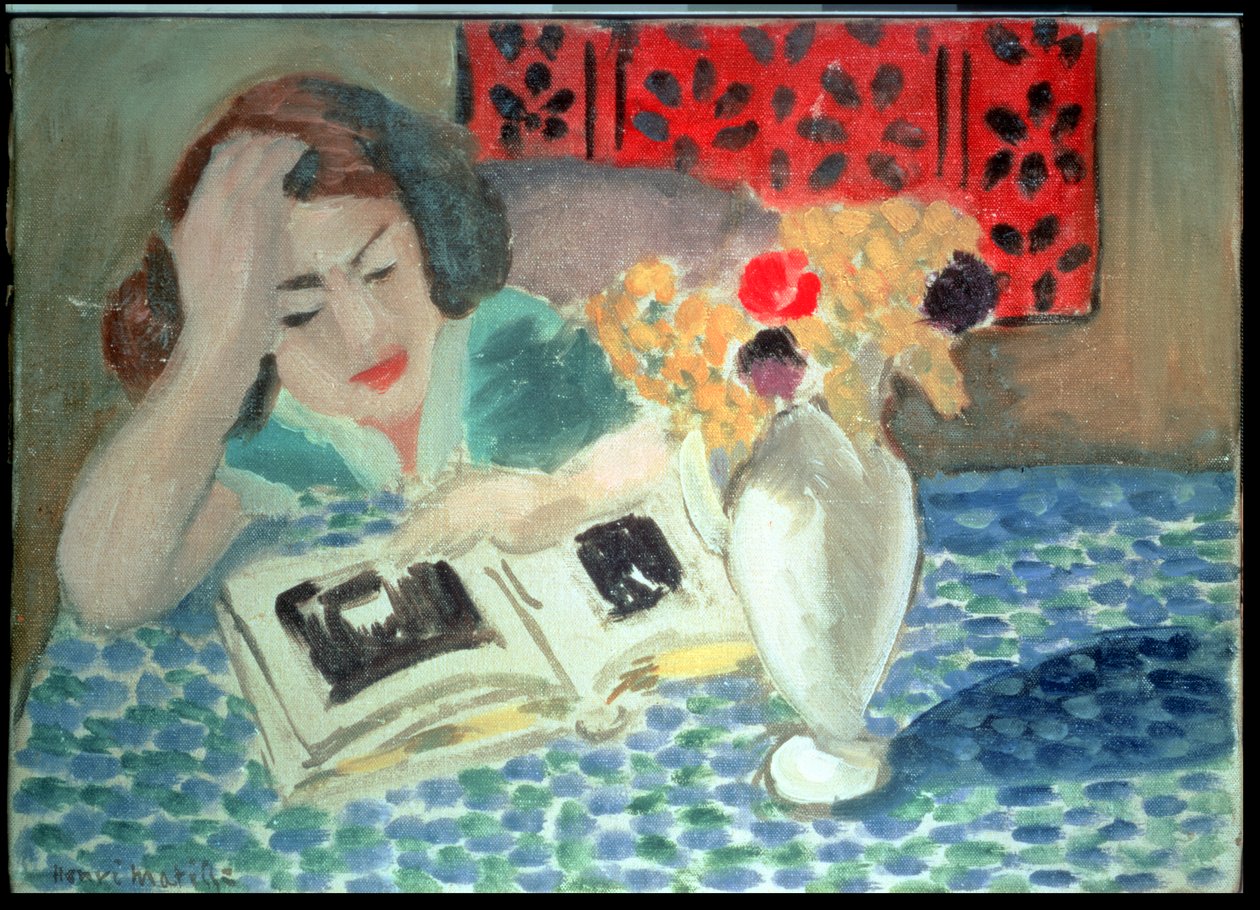 Kvinna som läser (La Lecture) av Henri Matisse