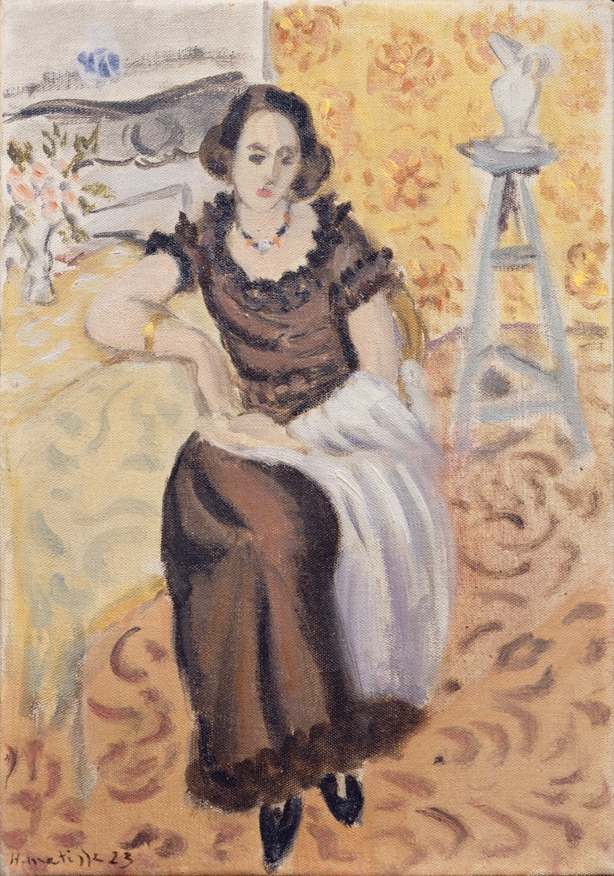 Ung flicka med svart taftklänning av Henri Matisse