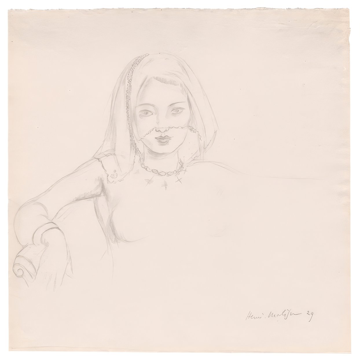 Ung kvinna med slöja av Henri Matisse