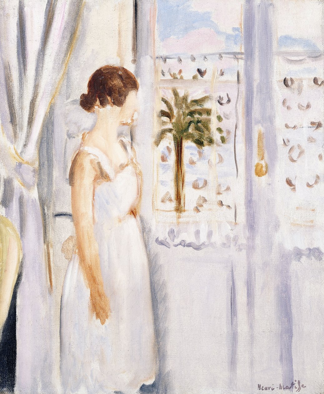 Ung flicka vid fönstret av Henri Matisse