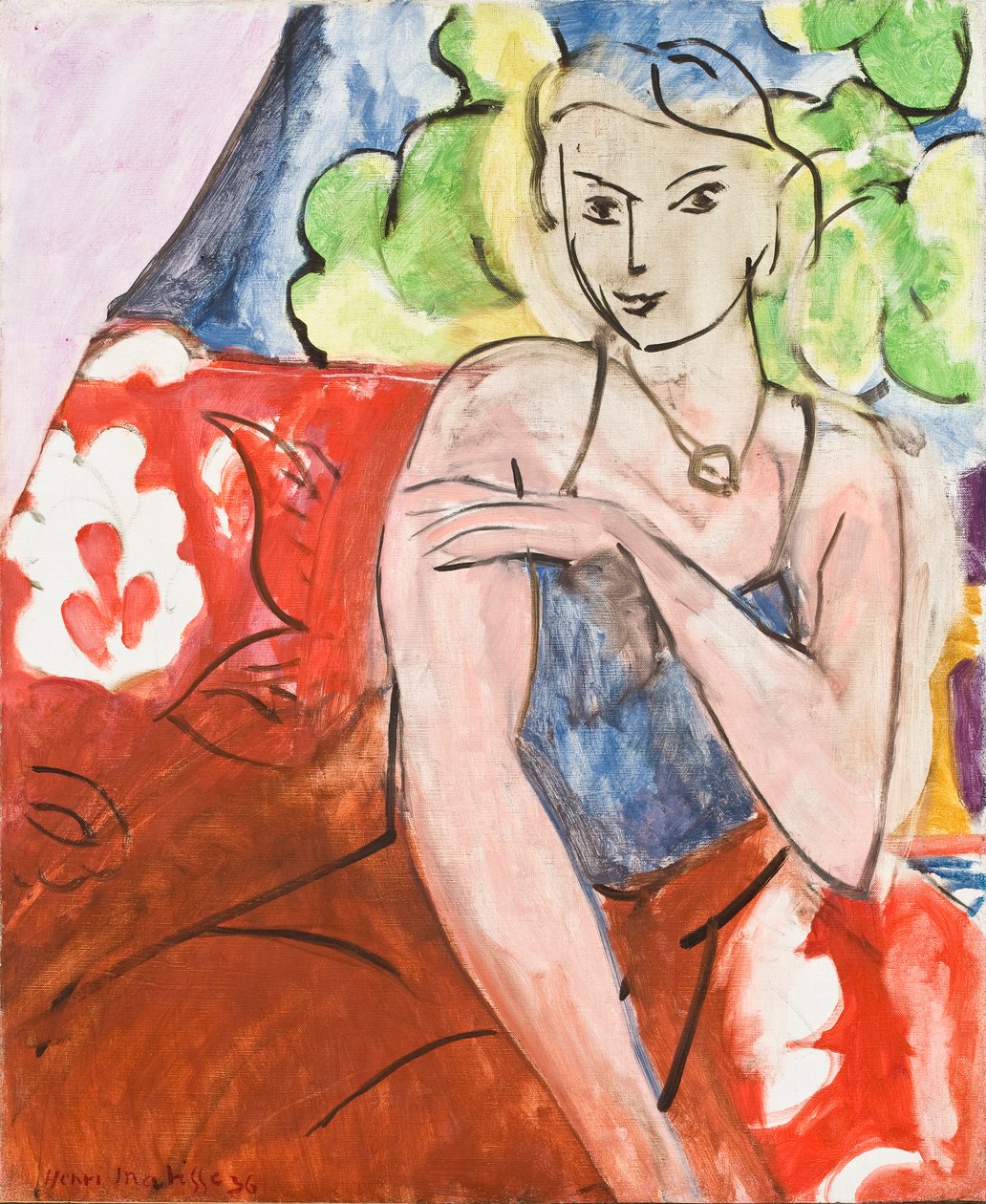 Ung flicka sittande (La Biche) av Henri Matisse