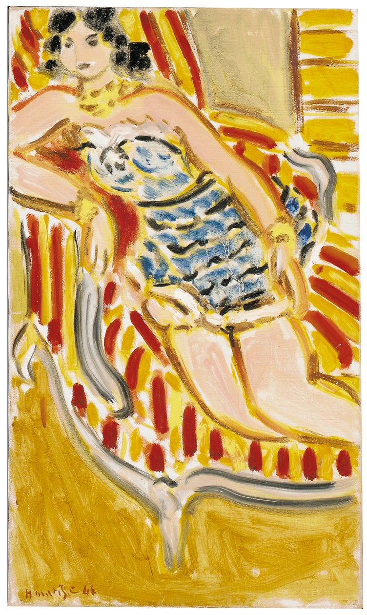 Ung kvinna på en soffa av Henri Matisse