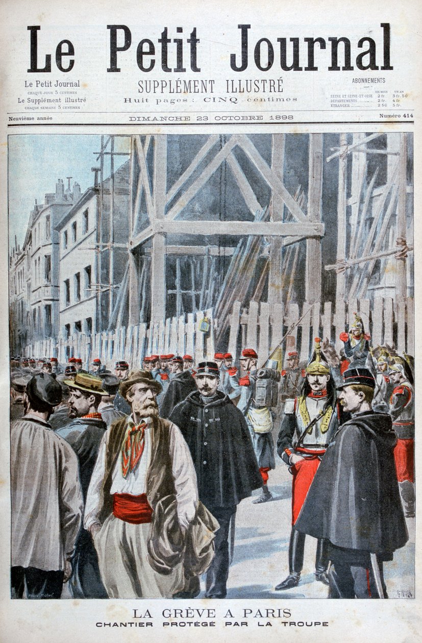 En strejk i Paris 1898 av Henri Meyer