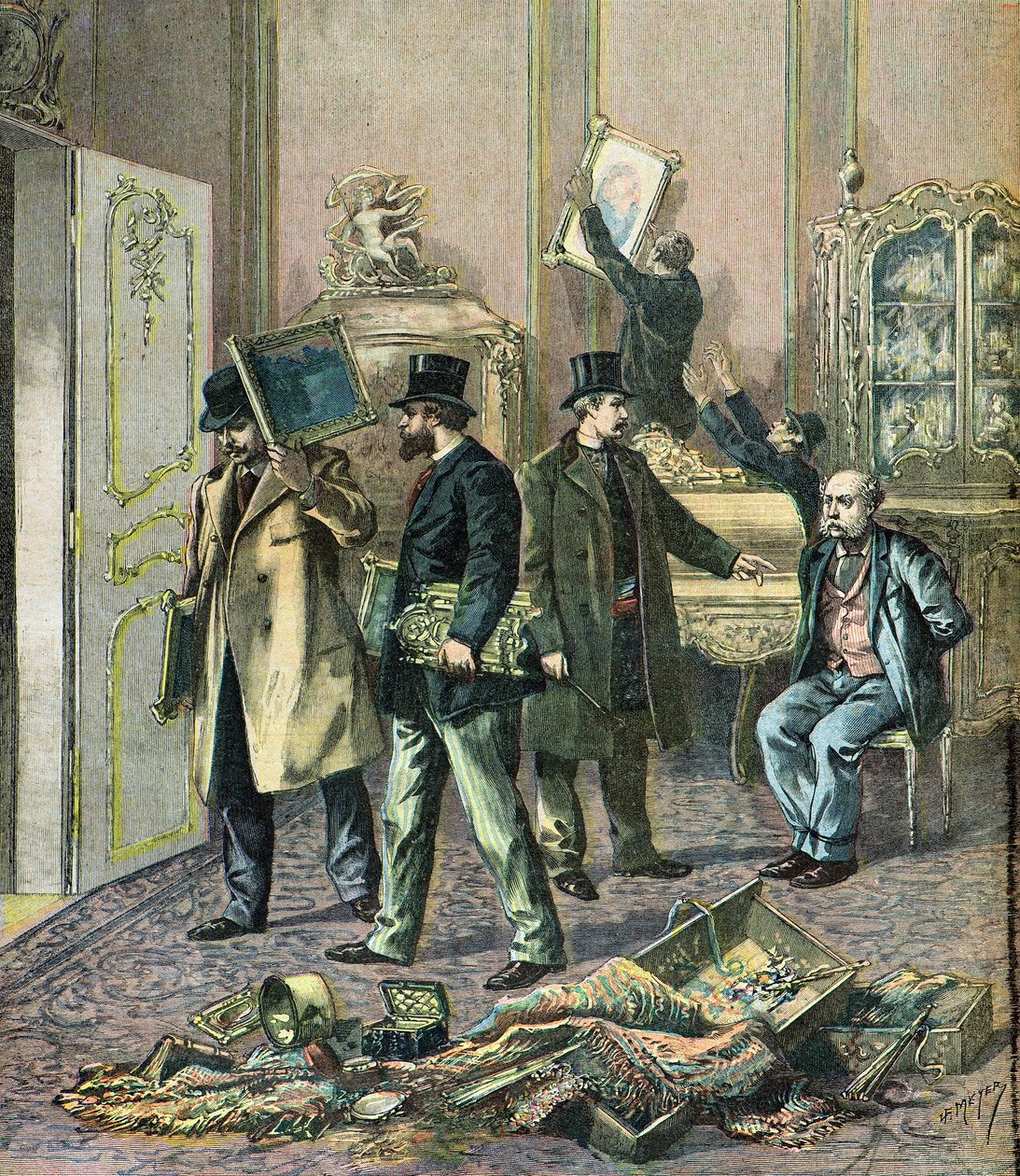 Inbrott i ett stort hotell i Paris av Henri Meyer