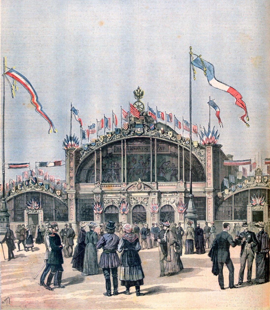Fasad av den fransk-ryska utställningen, Moskva, 1891 av Henri Meyer