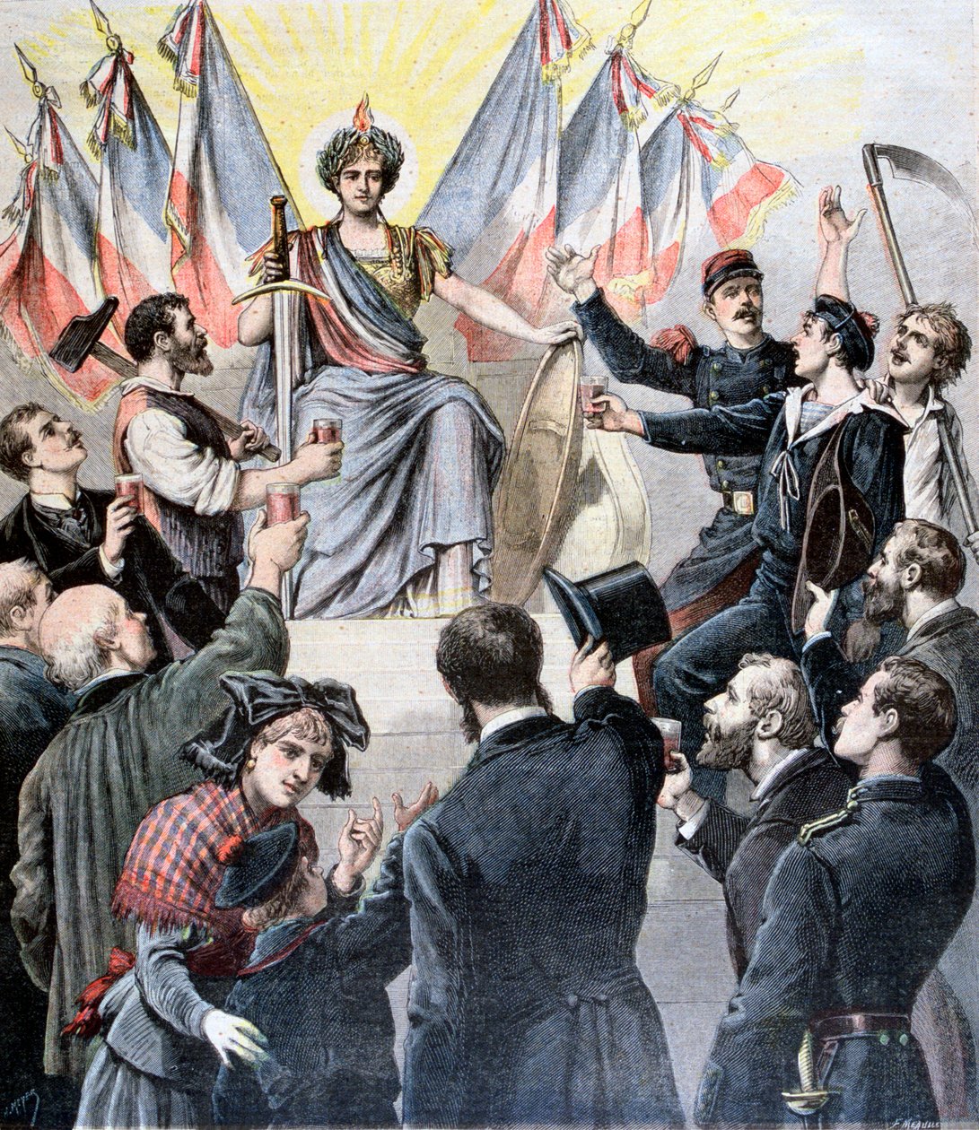 Gott nytt år Frankrike!, 1891 av Henri Meyer