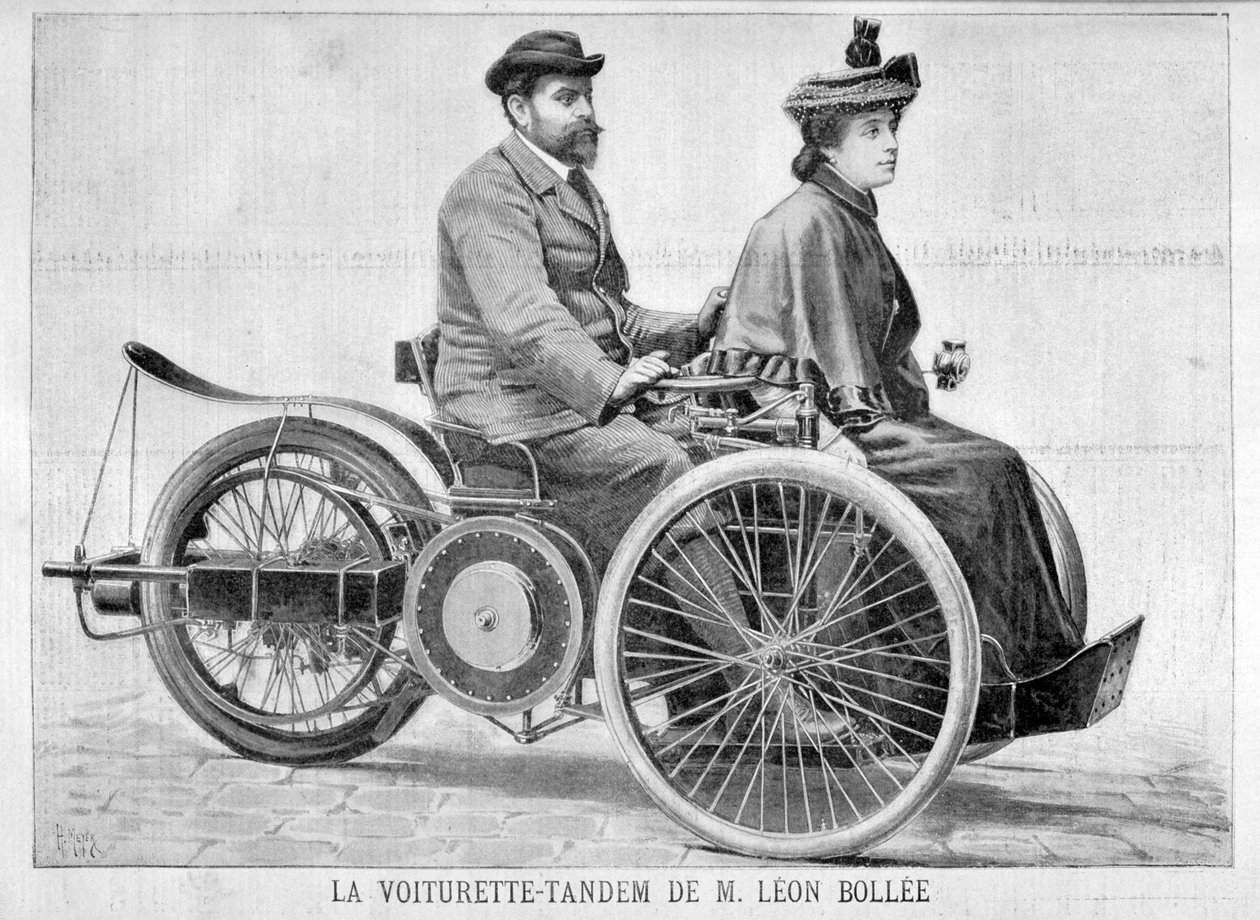 Leon Bollee Cart bil, 1896 av Henri Meyer