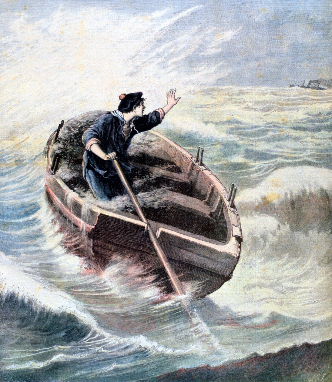 Förlorad till sjöss, 1891 av Henri Meyer