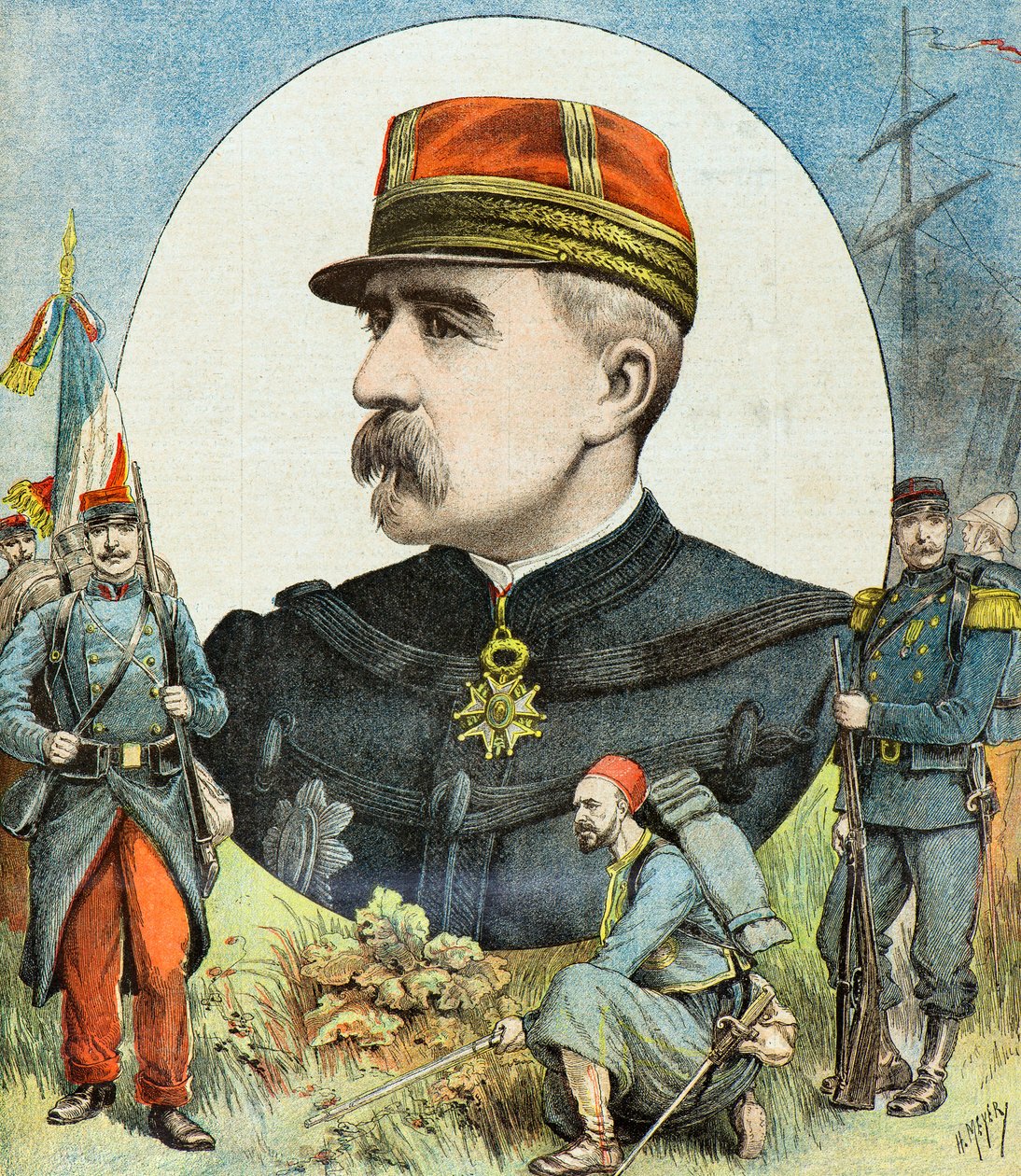 Porträtt av general Jacques Duchesne av Henri Meyer