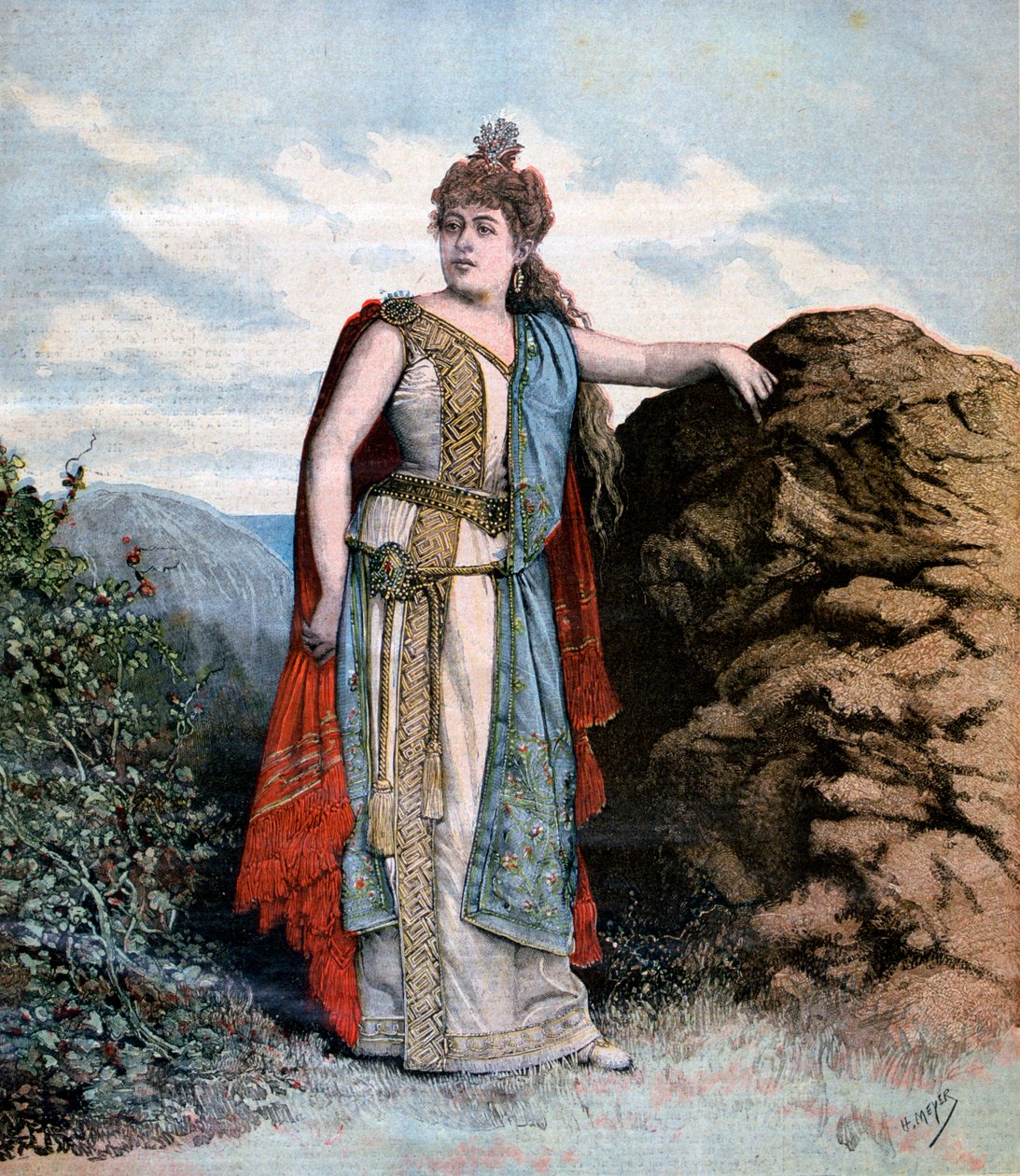 Renee Richard i operan Sapho, 1893 av Henri Meyer